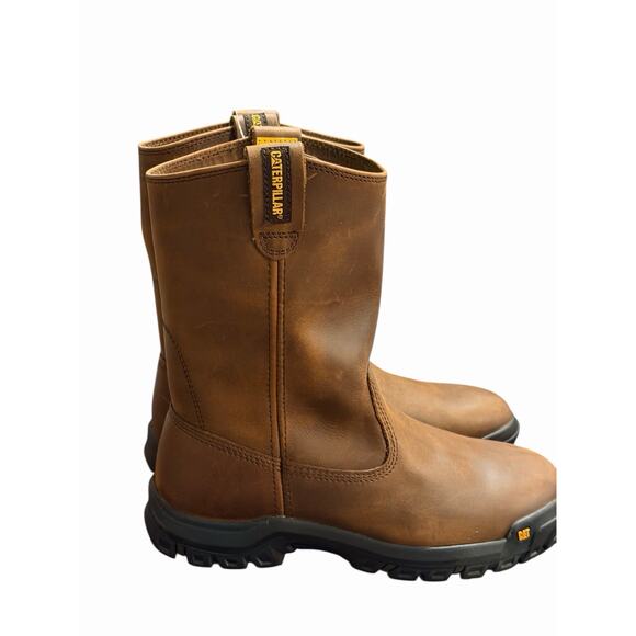 Caterpillar Cat Mens Drawbar Soft Toe Work Boots Brown Size 10 main image 8